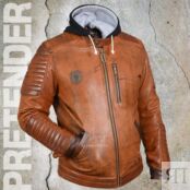Кожаная куртка мужская Adrenaline в стиле мотоциклетной тематики