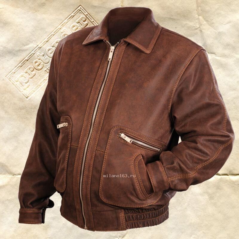 Кожаная куртка мужская Aviator-2 коричневая
