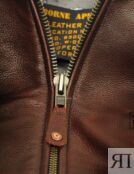 Кожаная куртка мужская Chicago Route 66 коричневая