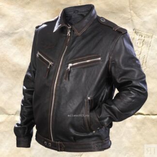 Кожаная куртка мужская LUFTWAFFE темно-коричневая