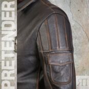 Кожаная куртка мужская Ring 4 темно-коричневая