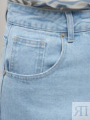 Джинсовые шорты с отворотами (голубой, S) sela