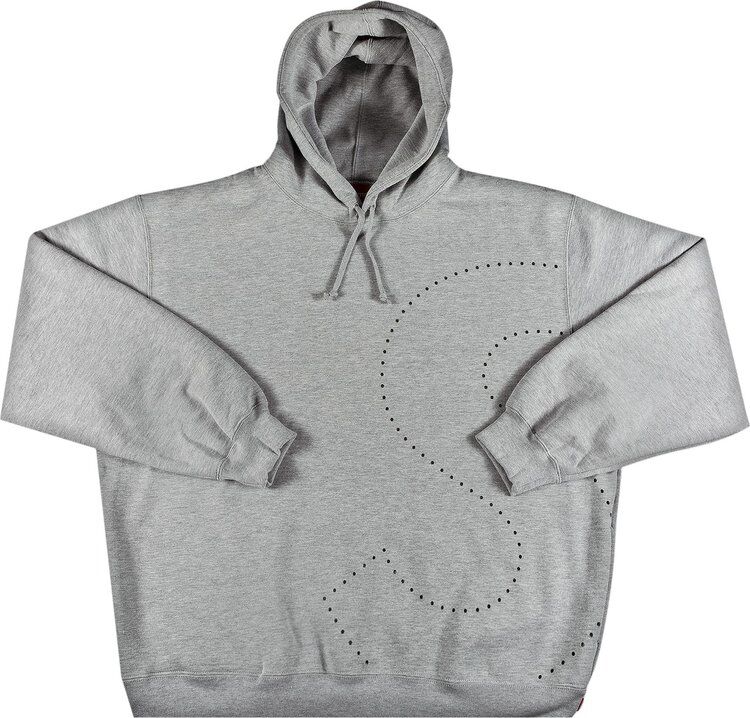 Толстовка Supreme Laser Cut S Logo Hooded Sweatshirt 'Heather Grey', серый SS21SW34 HEATHER GREY | Grey фото 1