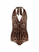 Слитный купальник с леопардовым принтом Dolce&Gabbana