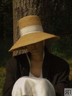 Шляпа “Sicilia” из рафии с лентами white (размер 55-56) MYARI