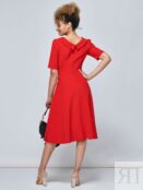 Платье Jolie Moi Beckie со складным вырезом, красное