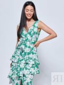 Платье без рукавов с цветочным принтом Jolie Moi Della, зеленое