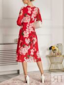 Платье миди с цветочным принтом Jolie Moi Eileen, красный