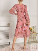Платье миди с цветочным принтом Jolie Moi Eileen, розовый