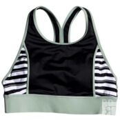 Топ бикини Roxy Fitness Printed Crop, черный 137200463 | Black фото 1