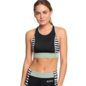 Топ бикини Roxy Fitness Printed Crop, черный 137200463 | Black фото 3