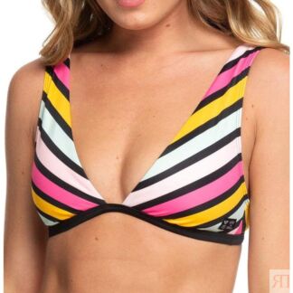 Топ бикини Roxy Pop Surf Elongated Triangle, разноцветный