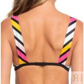 Топ бикини Roxy Pop Surf Elongated Triangle, разноцветный 137200457 | Multicolor фото 2