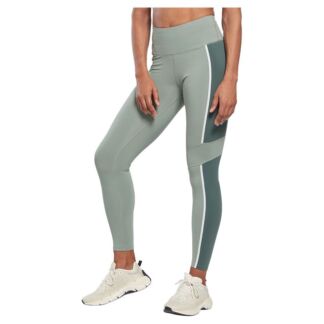 Леггинсы Reebok Lux High-Waisted Colorblock, зеленый