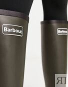 Оливковые высокие резиновые сапоги с логотипом Barbour Abbey 204497791 | Olive фото 2