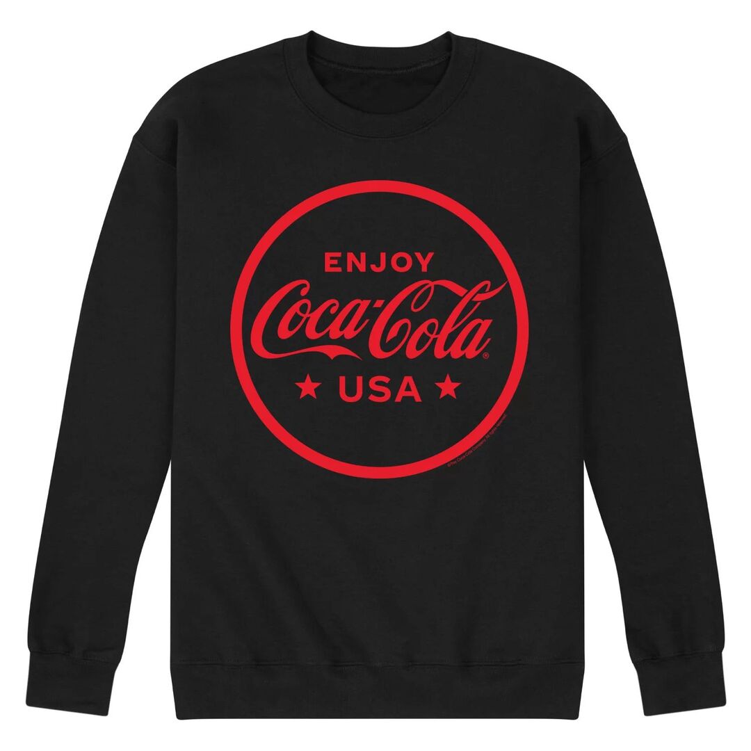 Мужской флисовый свитшот с рисунком Coca-Cola Enjoy CocaCola USA Licensed C 44208241 | Black фото 1