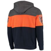 Мужской стартовый пуловер с капюшоном серо-оранжевого цвета Chicago Bears E