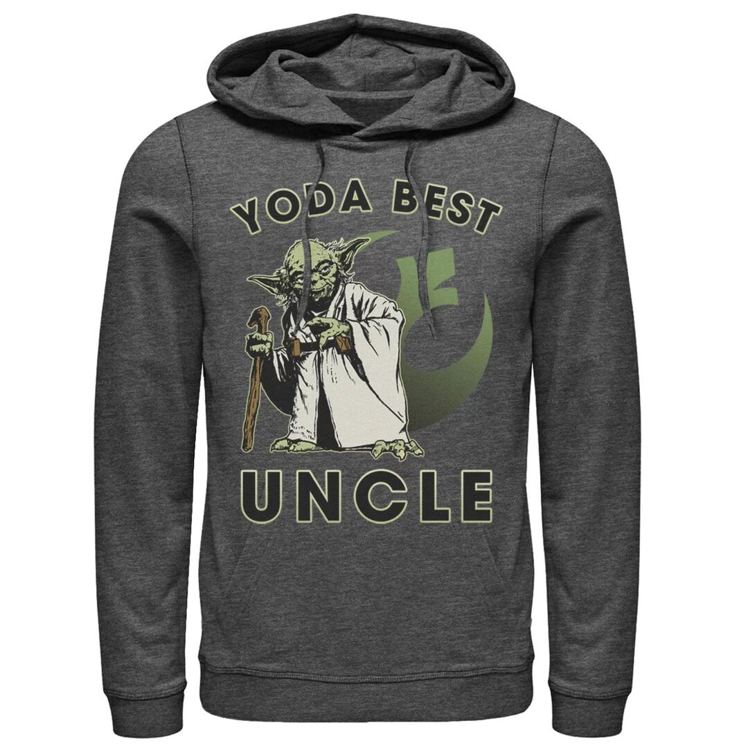 Мужская толстовка с логотипом «Звездные войны Йода» Best Uncle Rebel Licens 45996577 | Charcoal Heather фото 1