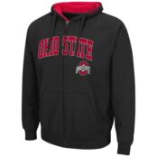 Мужская толстовка с молнией во всю длину Colosseum Black Ohio State Buckeye 29565620 фото 2