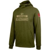 Мужской пуловер с капюшоном зеленого цвета Chicago Blackhawks Delta Shift