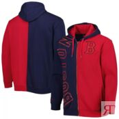 Мужская флисовая толстовка с молнией во всю длину Mitchell & Ness Navy/Red 65834230 фото 1