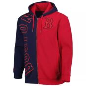 Мужская флисовая толстовка с молнией во всю длину Mitchell & Ness Navy/Red 65834230 фото 2