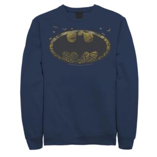 Мужской свитшот с логотипом Batman Flying Bats DC Comics, синий