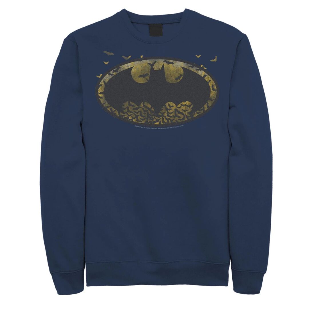 Мужской свитшот с логотипом Batman Flying Bats DC Comics, синий 76284062 | Navy фото 1