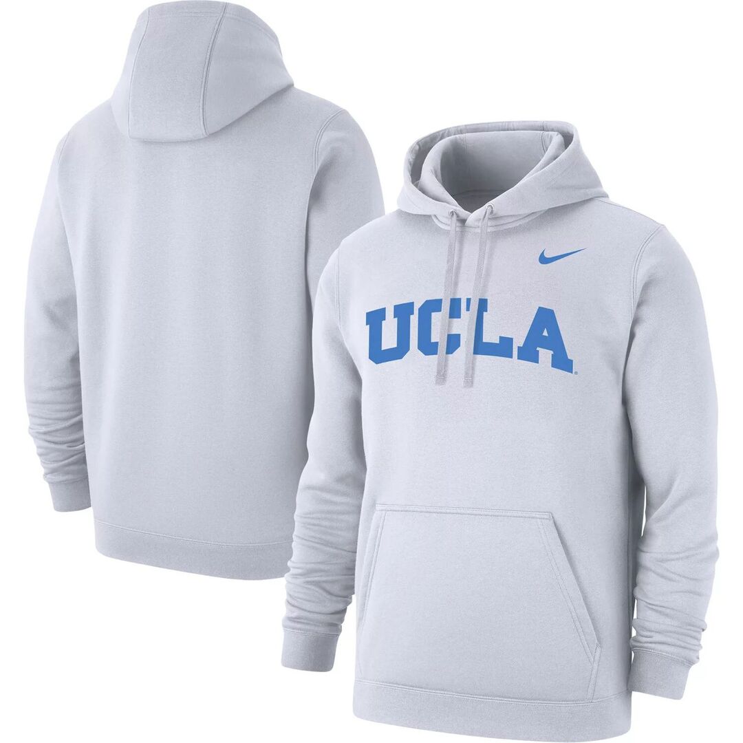 Мужской белый пуловер с капюшоном и логотипом UCLA Bruins Club Nike 79191671 фото 1