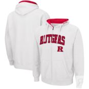 Мужская белая толстовка с молнией во всю длину Rutgers Scarlet Knights Arch 28929779 фото 3