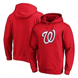 Мужской красный пуловер с капюшоном и официальным логотипом Washington Nati