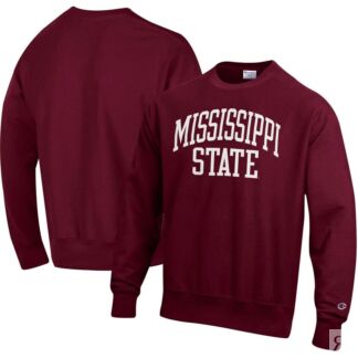 Мужской темно-бордовый пуловер Mississippi State Bulldogs Arch обратного пл