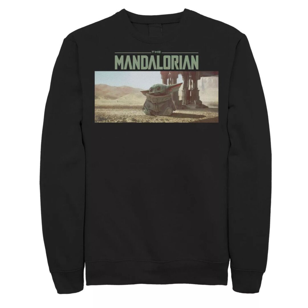 Мужской свитшот с логотипом Star Wars The Mandalorian The Child Licensed Ch 75907781 | Black фото 1