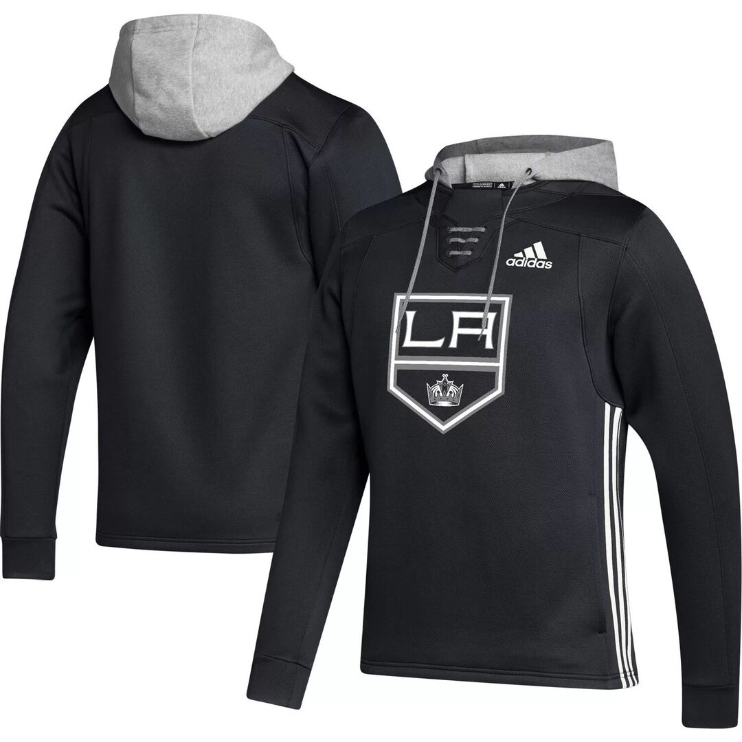 Мужской черный пуловер с капюшоном Los Angeles Kings Skate Lace AEROREADY T 65920703 фото 1