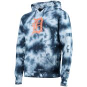 Мужской темно-синий пуловер с капюшоном Detroit Tigers Tie Dye New Era 54717886 фото 2