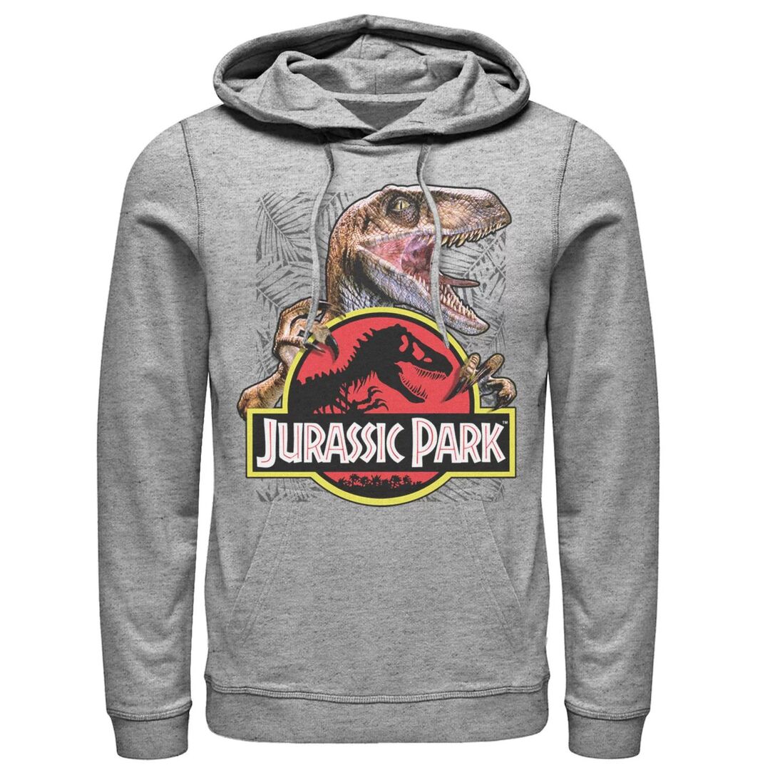 Мужской пуловер с капюшоном и рисунком «Парк Юрского периода Raptor» с цвет