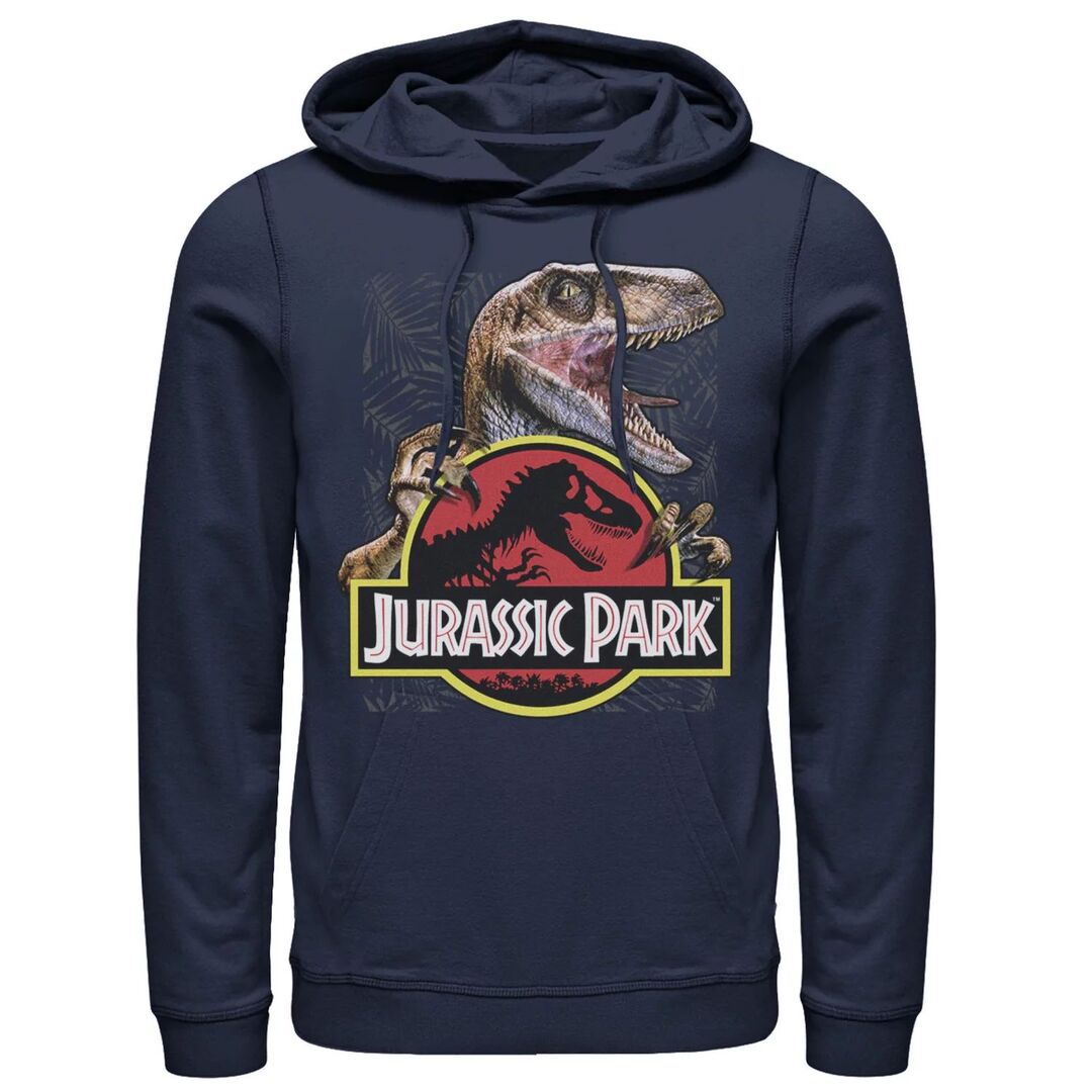 Мужской пуловер с капюшоном и рисунком «Парк Юрского периода Raptor» с цвет