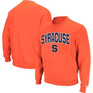 Мужской оранжевый свитшот с круглым вырезом с аркой и логотипом Syracuse Or