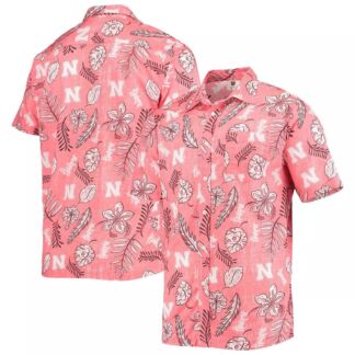 Мужская рубашка на пуговицах с цветочным принтом Wes & Willy Scarlet Nebras