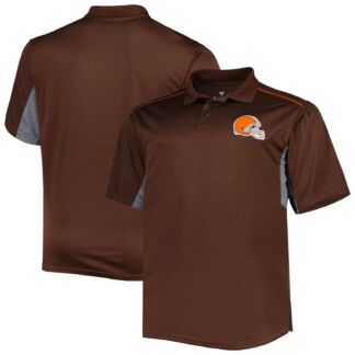 Мужская коричневая рубашка-поло Cleveland Browns Big & Tall Team Color