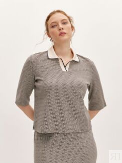 Блуза с воротником в стиле поло (50) Lalis