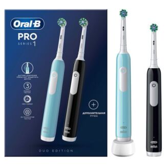 Набор Pro 1 CrossAction Oral-B/Орал-би: Щетка зубная электрическая 3791 с з