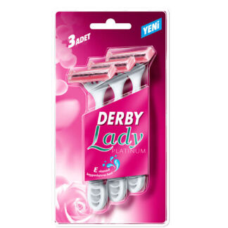 DERBY Станки бритвенные одноразовые женские с двойным лезвием Lady platinum