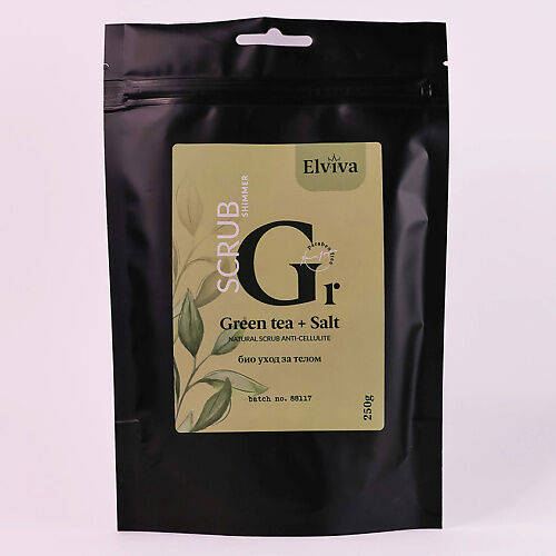 ELVIVA Скраб для тела "Green tea and Salt" 250.0 MPL311108 фото 1