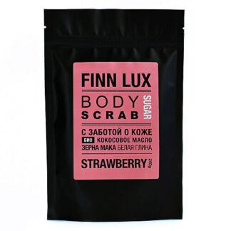 FINNLUX СКРАБ для тела с сахаром "Strawberry cream+sugar" 250.0