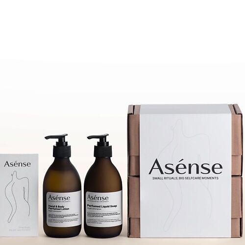 ASENSE Подарочный набор парфюмированный лосьон и жидкое мыло для тела и рук