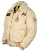 Лётная куртка кожаная мужская A-2 Tornado beige Art.306