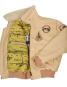 Лётная куртка кожаная мужская A-2 Tornado beige Art.306