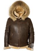 Куртка-пилот из овчины с капюшоном Бомбер B-3 Hooded Art.203 фото 3