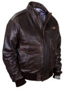 Лётная кожаная куртка мужская Bomber brown